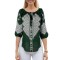 Bluza dama RS25 verde/alb , marimea 3XL