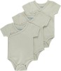 Set 3 body-uri pentru bebelusi Kindsgard, cu maneca scurta, 100% bumbac organic, marime 50 - OUTLET