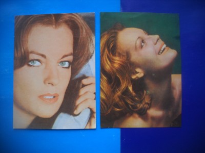 HOPCT LOT NR 1223 ROMY SCHNEIDER-ACTORI/ARTISTI-2 CARTI POSTALE-NECIRCULATE foto