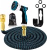 Furtun extensibil 15m, 10 funcții, anti-strangulare, albastru