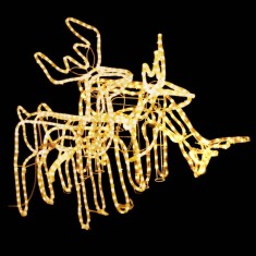 Set de figurine ren de Craciun, 3 piese, alb cald foto