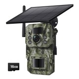 Camera de Vanatoare Solara 4G TECHNOVICI, Card 16GB Inclus, Video 1080P, Foto 3MP, Detectie PIR, Vedere Nocturna IR, Audio Bidirectional, IP66