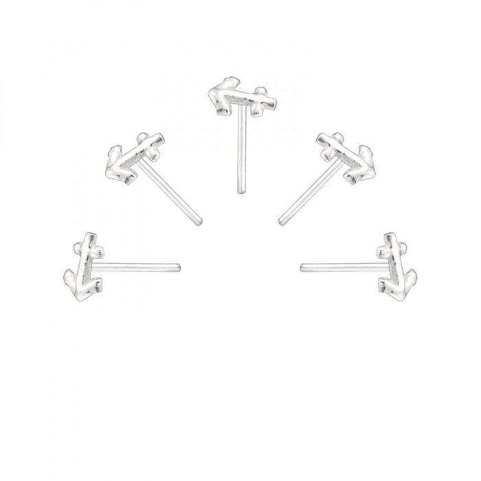 Set 5 Piercinguri nas din Argint, Ancora Silver, A4S34521