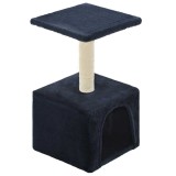 Cumpara ieftin Ansamblu pisici, stalpi din funie sisal, albastru inchis, 55 cm