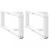 VidaXL Picioare pentru măsuță de cafea &icirc;n formă de T, 2 buc., alb, 60x25x(30-31) cm, oțel 4013013