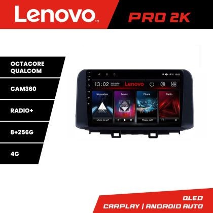 Navigatie Hyundai Kona Lenovo Kit-1058 8 core QLED 2K 8+256 360 Android Waze USB Navigatie Internet Youtube Radio CarStore Technology