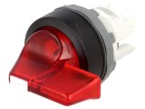 Comutator Rotativ 22mm 3 Pozitii Rosu IP66