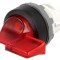 Comutator Rotativ 22mm 3 Pozitii Rosu IP66