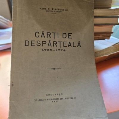 Caeti de desparteala 1765-1774 - Paul F. Tinculescu foto