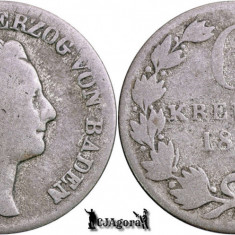 1835, 6 Kreuzer - Leopold | Marele Ducat de Baden | KM 198