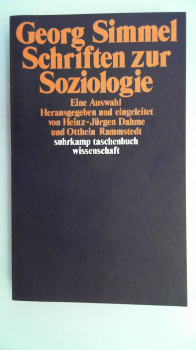 Schriften zur Soziologie / Georg Simmel