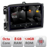 Navigatie Android Fiat 500L 2012-2017, Octa Core, 8GB RAM, 128GB, QLED 2K
