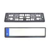 Suport Placute de Imatriculare, Flippy, Standard European XC-W341, din Plastic, Rama pentru Placute, 52.7 x 13 x 1.2 cm, Negru