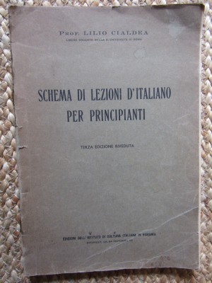 SCHEMA DI LEZIONI D ITALIANO PER PRINCIPIANTI LILIO CIALDEA foto