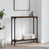vidaXL Măsuță consolă, stejar maro, 75x22,5x75 cm, lemn prelucrat