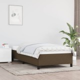 VidaXL Cadru de pat fără saltea, maro &icirc;nchis, 80x200 cm, textil