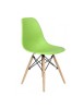 Scaun bucatarie si living Moon, ergonomic, polipropilena, structura lemn, 100 kg, verde