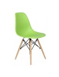 Scaun bucatarie si living Moon, ergonomic, polipropilena, structura lemn, 100 kg, verde