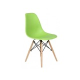 Scaun bucatarie si living Moon, ergonomic, polipropilena, structura lemn, 100 kg, verde
