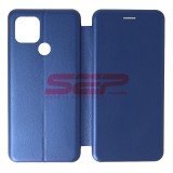 Husa Flip Cover OPPO A15 Royal Blue, Protectie Integrala