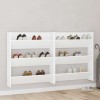 VidaXL Pantofare de perete, 2 buc., alb, 80x18x90 cm, PAL 806778