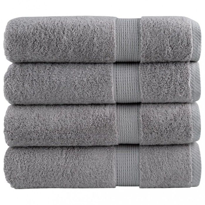 vidaXL Prosoape de m&acirc;ini premium SOLUND 4 buc gri 50x100cm 600gsm