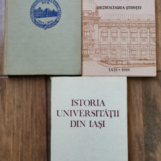 Lot 3 volume Istoria Universității Al I Cuza Iași 1860 1960 1985 1986