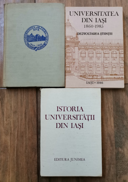 Lot 3 volume Istoria Universității Al I Cuza Iași 1860 1960 1985 1986