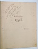 HERUVIC No. 1 de TCHAIKOVSKY , MI minor , PARTITURA CU TEXT , 1930