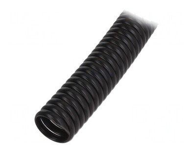Tub de protecție polipropilenă neagră 37mm x 1m foto