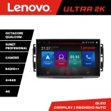 Navigatie Auto Lenovo QLED Android 4GB+64GB pentru Chrysler Jeep, Waze, Camera 360, Bluetooth, Carplay Android Auto