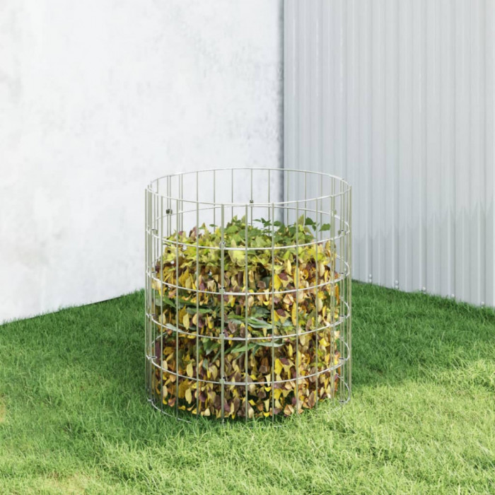 Compostor de gradina, &Oslash;50x50 cm, otel galvanizat GartenMobel Dekor