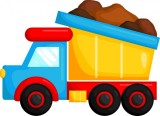 Cumpara ieftin Sticker decorativ Camion, Albastru, 82 cm, 7818ST-2, Oem