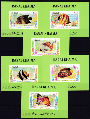 DB1 Fauna Ras al Khaima Pesti 6 x SS de lux MNH foto