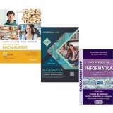 Pachet Bacalaureat 2026. Limba si literatura romana. Ghid complet cu 72 teste, Matematica Filiera tehnologica, Servicii si Informatica clasele 11-12,