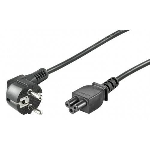 Cablu alimentare notebook/laptop 1.5m schuko 90 IEC320-C5 H03VV-F3G 0.75mm&sup2; conductor aluminiu cuprat