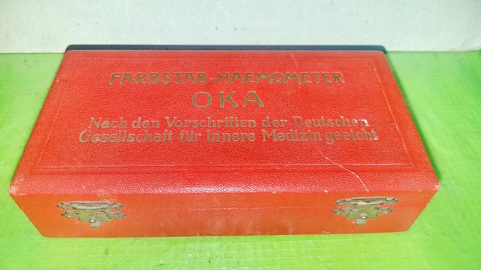 G24-I-FARBSTAB HAEMOMETER OKA Intrument Medicina Germania Hemoglobina sange.