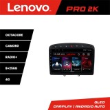 Navigatie Peugeot 308 Lenovo QLED 2K 8+256GB Android cu 360, Waze si USB