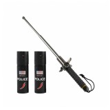 Cumpara ieftin Set baston telescopic cu buton si ciocan si 2 x spray autoaparare chili DEPOX&reg;, husa inclsa, 24-67 cm/60 ml
