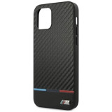 Cumpara ieftin Husa Cover BMW Carbon Tricolor Line pentru iPhone 12/12 Pro Black