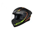 Casca moto integrala SMK STELLAR SPORT, negru+gri+galben marimea S, unisex,