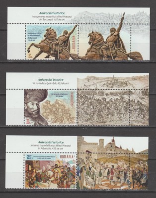 ROMANIA 2024 ANIVERSARI ISTORICE - MIHAI VITEAZUL serie cu vinieta LP2492 MNH foto