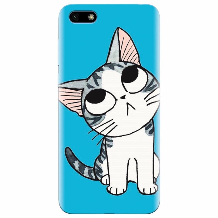 Husa silicon pentru Huawei Y5 Prime 2018, Cat Lovely Cartoon