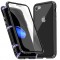 Husa Magnetic Glass 360&deg; (sticla fata + spate) pentru iPhone 8, Negru