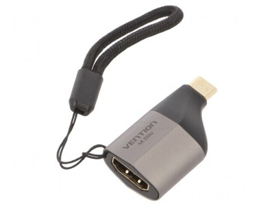 Adaptor HDMI 1.4 USB C Aurit Gri foto