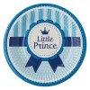 Set Farfurii Carton, Little Prince, Model Buline, Albastru, 18 cm, 6 Bucăți, Oem