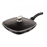 Tigaie grill cu capac 28 CM, Metallic Line Carbon, Berlinger Haus