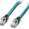 Patch cord S/FTP 6a Cu PUR albastru deschis 0,5m