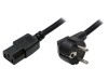 Cablu Alimentare Unghiular CEE 7/7 la IEC C13 1,8m Negru, Logilink