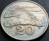 Cumpara ieftin Moneda exotica 20 CENTI - ZIMBABWE, anul 1980 *cod 4164 A